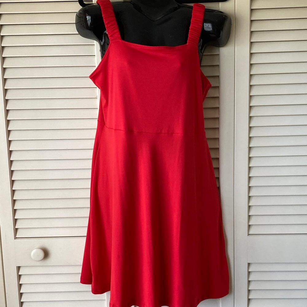 Dress red sleeveless comfy size large